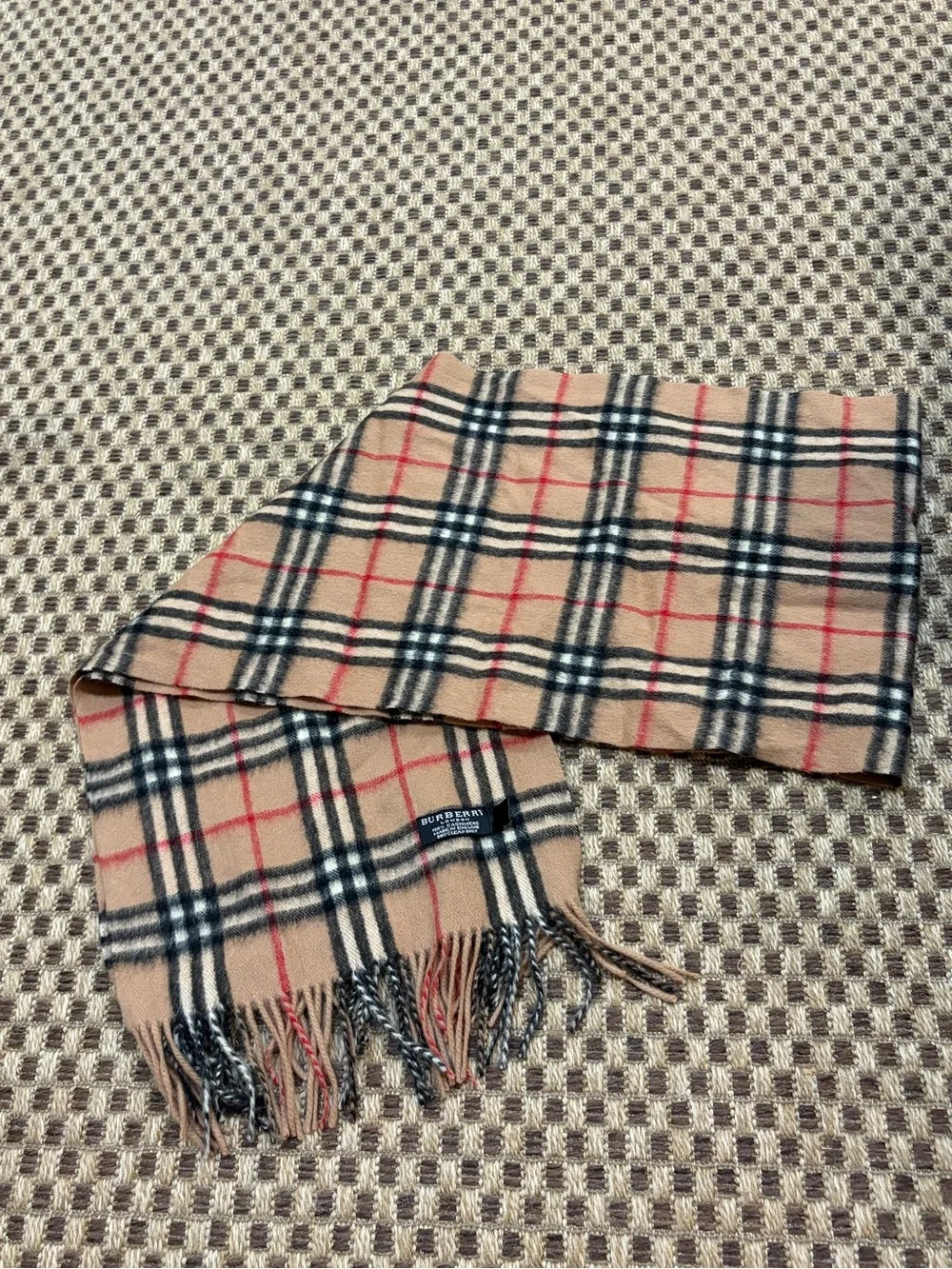 Vintage Burberry London Cashmere Scarf EUC